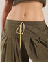 Wide leg pants with pleats on the front and back